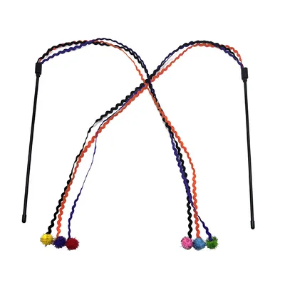 IntiMeg Canne d'Halloween à pêche Teaser pour chat,2PCS