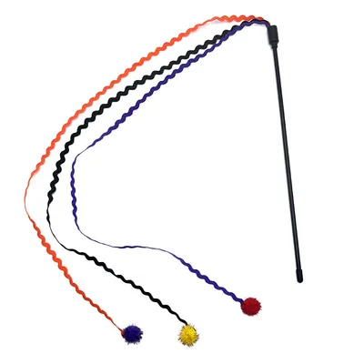 IntiMeg Canne d'Halloween à pêche Teaser pour chat,2PCS