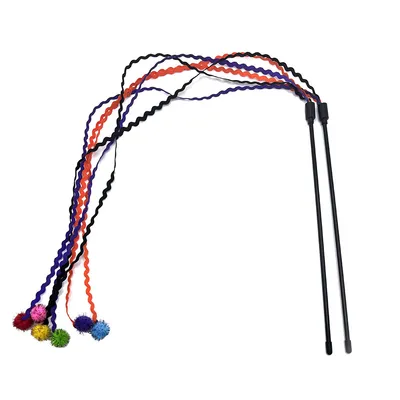 IntiMeg Canne d'Halloween à pêche Teaser pour chat,2PCS