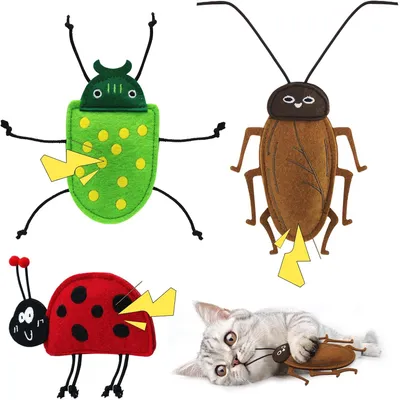 KPYTE Jouet pour chat à l'herbe à chat Bug