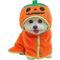 ZooVenture Peignoir Halloween Motif Citrouille Absorbant pour Chien et Chat Citrouille - S - longueur du dos : 30.5 cm