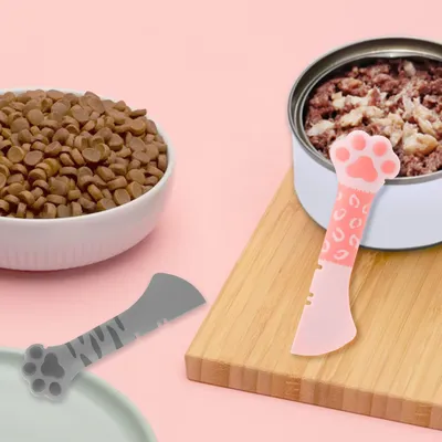 KPYTE Cuillère à nourriture en silicone pour chat et chien