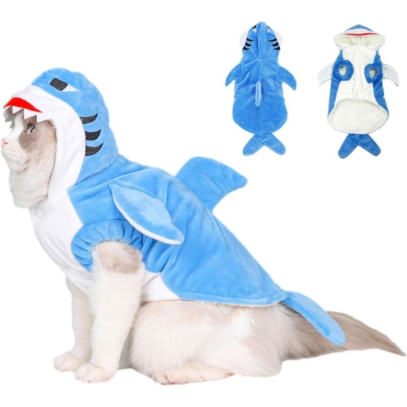 ZooVenture Halloween-Hai-Hoodie für Hunde und Katzen