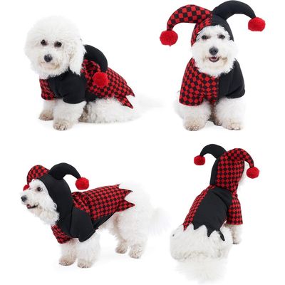 ZooVenture Sweat à Capuche Clown pour Chien et Chat - Design Halloween