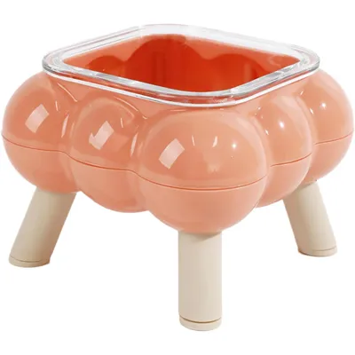 KPYTE Gamelle haute en verre à quatre pieds pour chat
