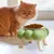 KPYTE Gamelle haute en verre à quatre pieds pour chat