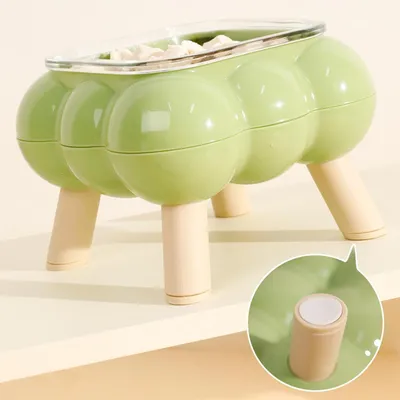 KPYTE Gamelle haute en verre à quatre pieds pour chat