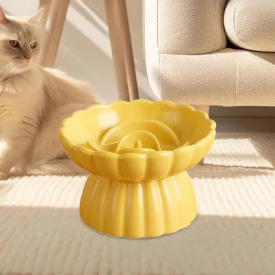 KPYTE Gamelle surélevée en céramique pour chat à alimentation lente