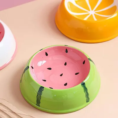 KPYTE Gamelle pour chat en céramique en forme de fruit