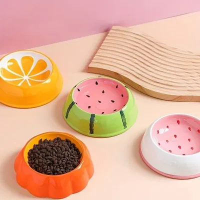 KPYTE Gamelle pour chat en céramique en forme de fruit