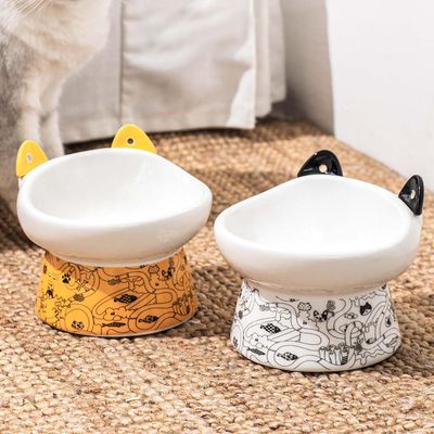 KPYTE Gamelle pour chat en céramique avec cuillère