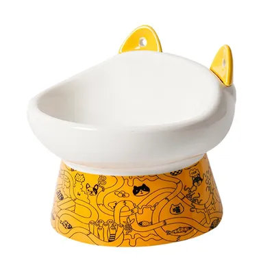 KPYTE Gamelle pour chat en céramique avec cuillère