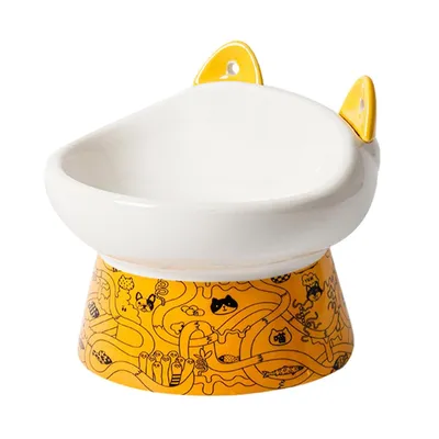 KPYTE Gamelle pour chat en céramique avec cuillère