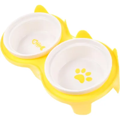 Gamelle double en céramique pour chat