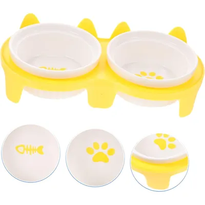 Gamelle double en céramique pour chat