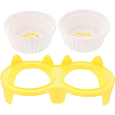 Gamelle double en céramique pour chat