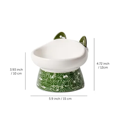 KPYTE Gamelle pour chat en céramique avec cuillère