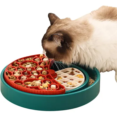 KPYTE Mangeoire rotative interactive pour chats et chiens