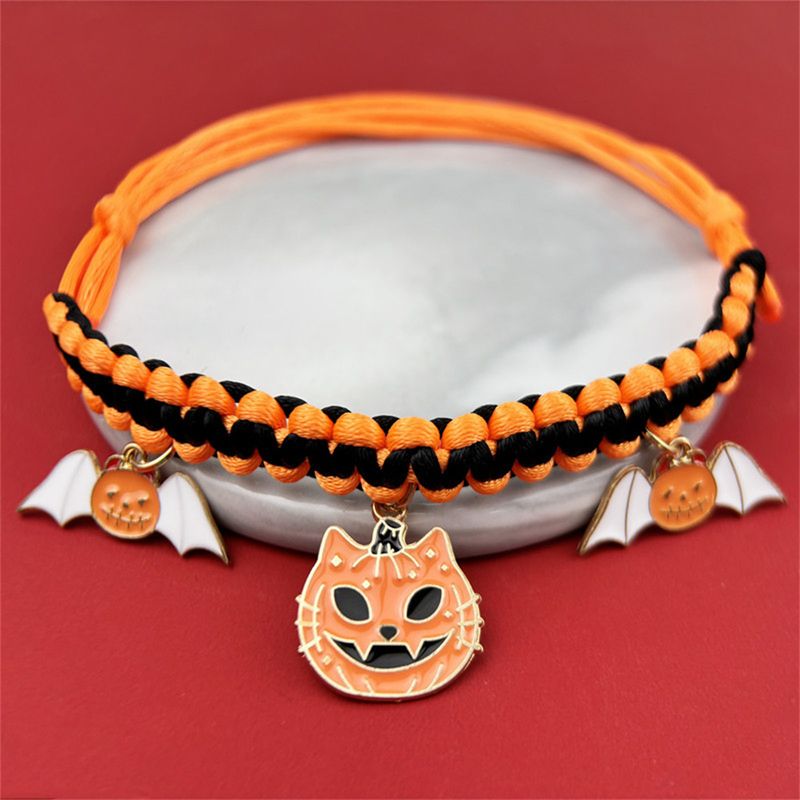 IntiMeg Fantôme de citrouille colliers d'Halloween réglables pour chat