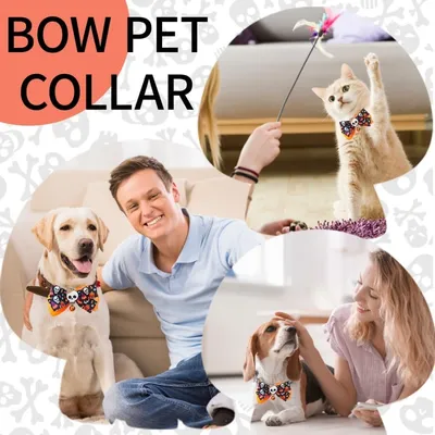 ZooVenture Collier à Nœud Papillon - 2 Pièces, Motif Crâne Halloween