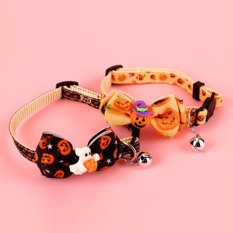 ZooVenture 2 x Colliers pour Chat Halloween - Amovibles avec Clochettes