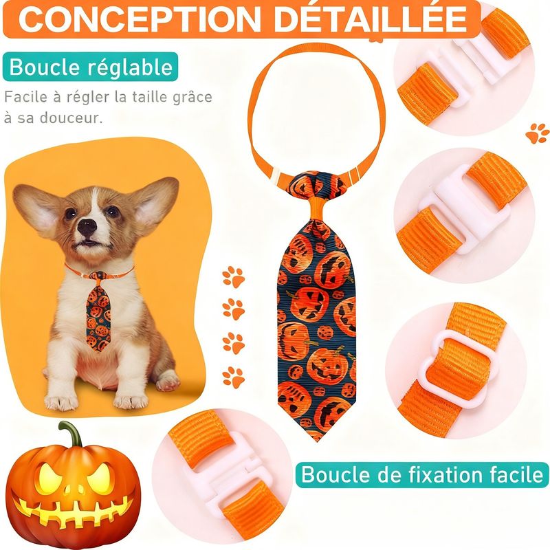 IntiMeg 11 nœuds papillon pour chiens et chats sur le thème d'Halloween