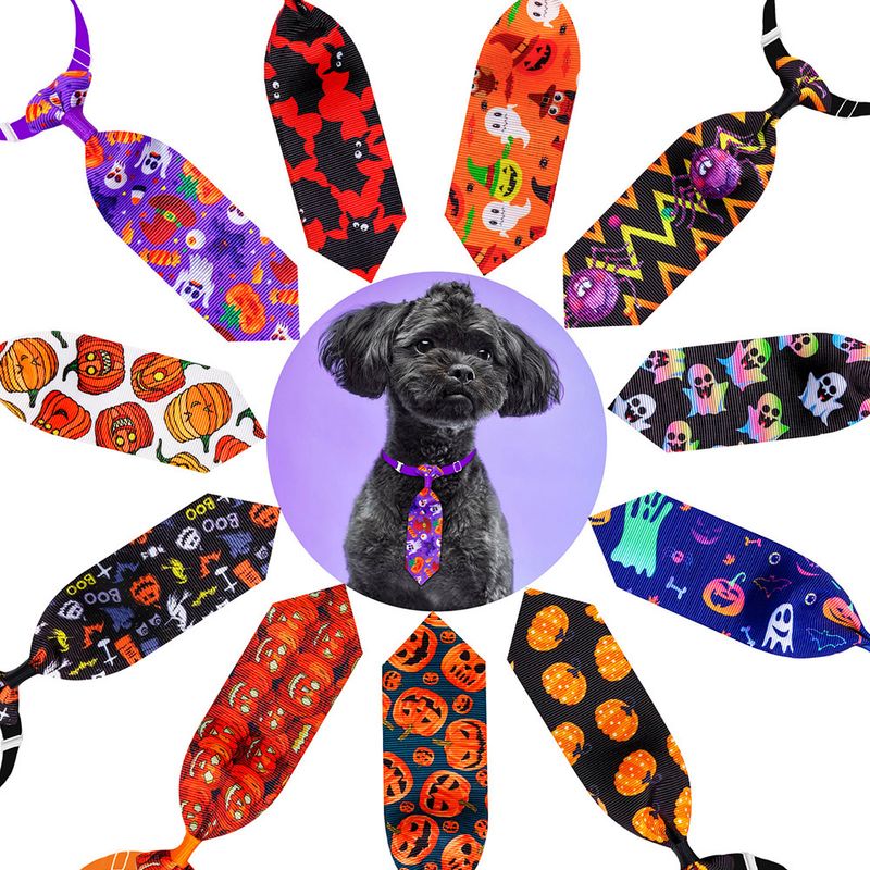 IntiMeg 11 nœuds papillon pour chiens et chats sur le thème d'Halloween