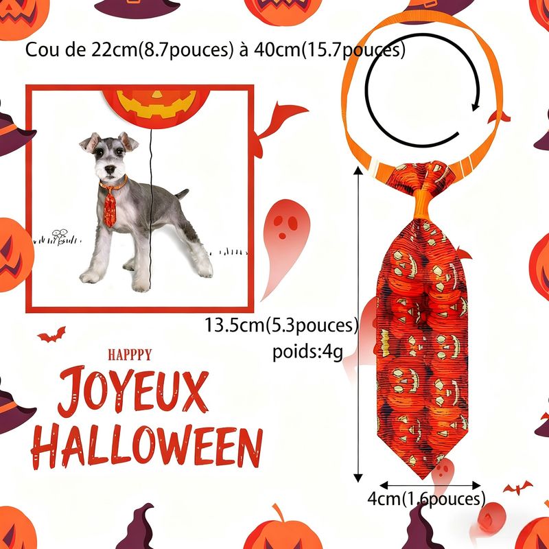 IntiMeg 11 nœuds papillon pour chiens et chats sur le thème d'Halloween