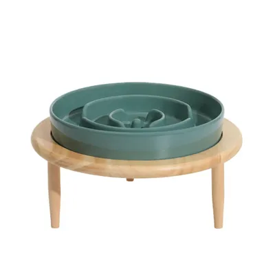 KPYTE Gamelle Slow Food pour chien avec support en bois