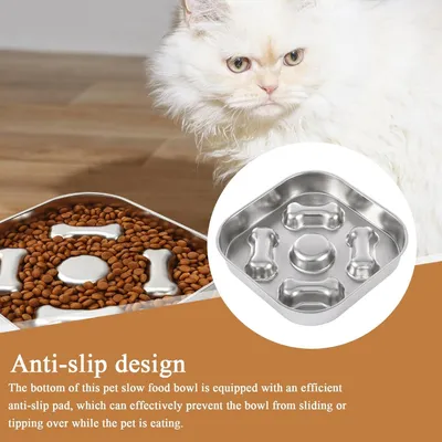 KPYTE Gamelle antidérapante à alimentation lente pour chien