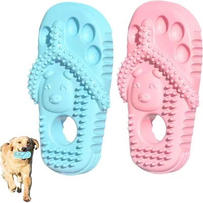 KPYTE Jouet pour chien en forme de pantoufle en caoutchouc