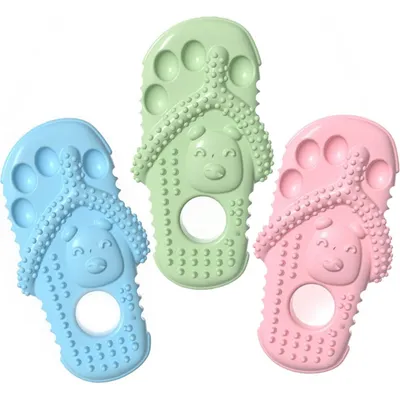 KPYTE Jouet pour chien en forme de pantoufle en caoutchouc KPYTE Jouet pour chien en forme de pantoufle en caoutchouc