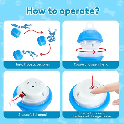 KPYTE Balle jouet interactive pour chien