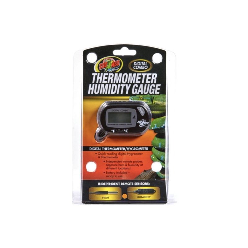 ZooMed - Thermomètre hygromètre digital avec sonde - Chauffage pour Reptile