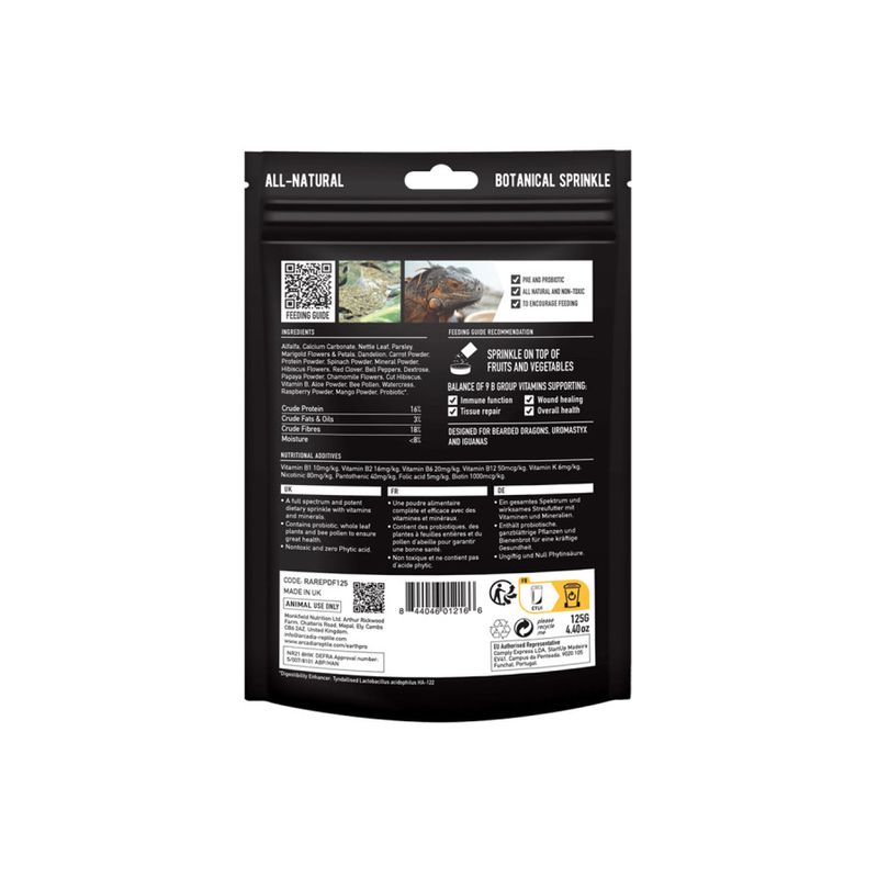 Arcadia - Earth Pro Dragon Fuel - Alimentation Pogona 125g