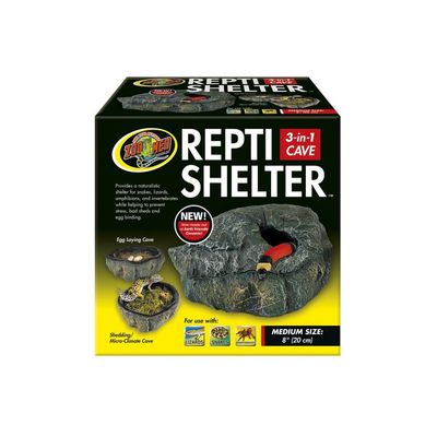 ZooMed - Repti Shelter - Cachette humide - Décor pour Gecko Serpent