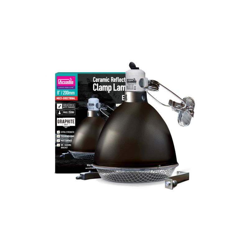 Arcadia - Clamp Lamp Noir "Graphite" - Eclairage pour Reptiles