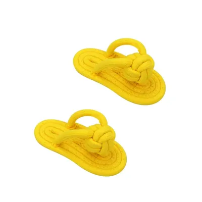 KPYTE Jouet de dentition pour chien en forme de pantoufle en corde