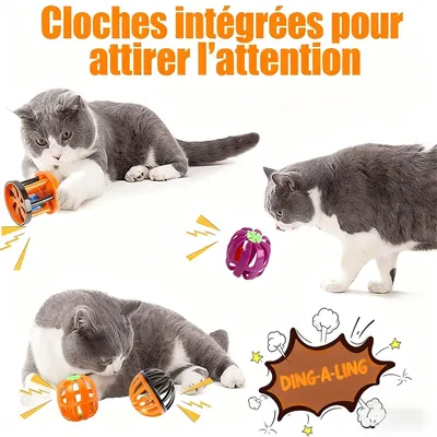 IntiMeg Lot de 13 jouets - Halloween pour chat - Jeu interactif