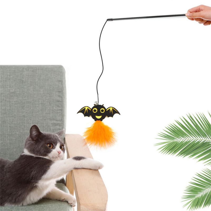 IntiMeg Lot de 13 jouets - Halloween pour chat - Jeu interactif
