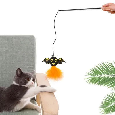 IntiMeg Lot de 13 jouets - Halloween pour chat - Jeu interactif