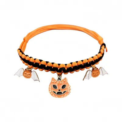 FurryFusion Collier pour chien chauve-souris citrouille d'Halloween