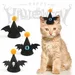 FurryFusion Lot de 3 chapeaux de chauve-souris d'Halloween pour chat