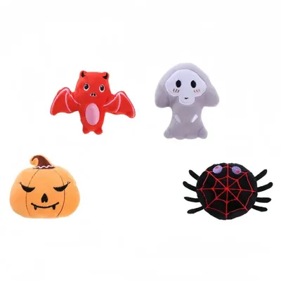 FurryFusion Juego de 5 juguetes de peluche con sabor menta gatos, Halloween