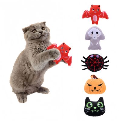 FurryFusion Lot de 5 Jouet en peluche à la menthe pour chat pour Halloween
