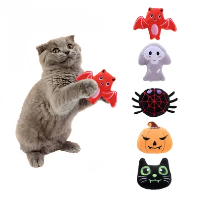 FurryFusion Lot de 5 Jouet en peluche à la menthe pour chat pour Halloween FurryFusion Lot de 5 Jouet en peluche à la menthe pour chat pour Halloween