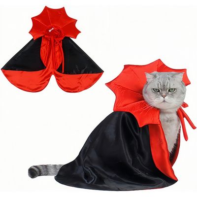 Coco Pup Cape d'Halloween pour Animaux Noir Rouge
