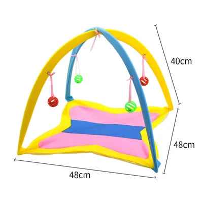 Tente de jeu pour chat avec boule cloche