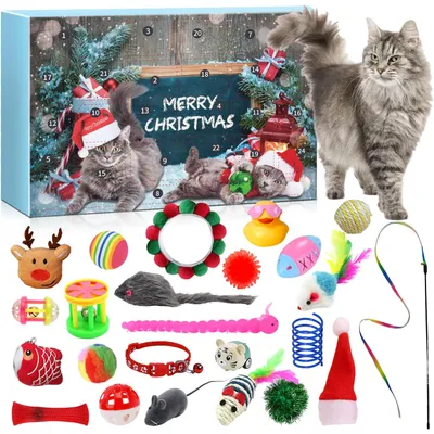 Calendrier de l'Avent pour chats - avec jouets pour chats