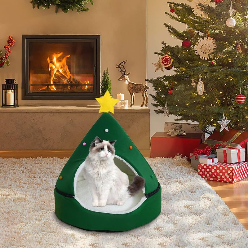 Lit pour chat de Noël, amovible